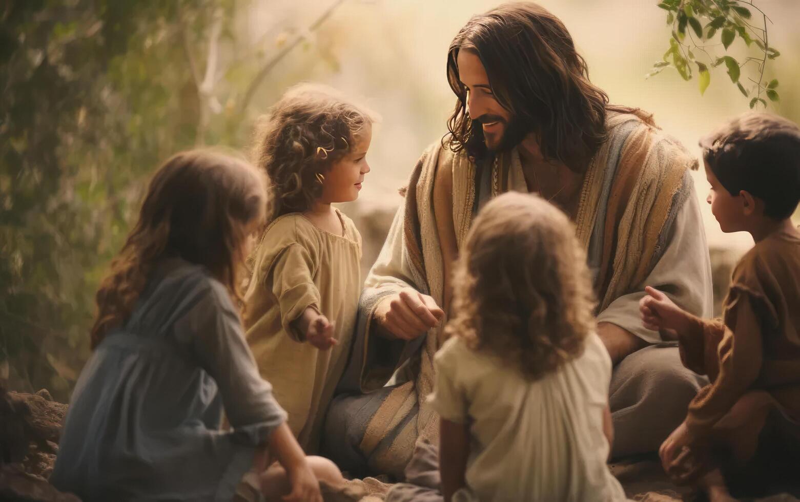 ai-generated-jesus-christ-talking-to-children-jesus-and-children-smiling-generation-ai-free-photo.jpg