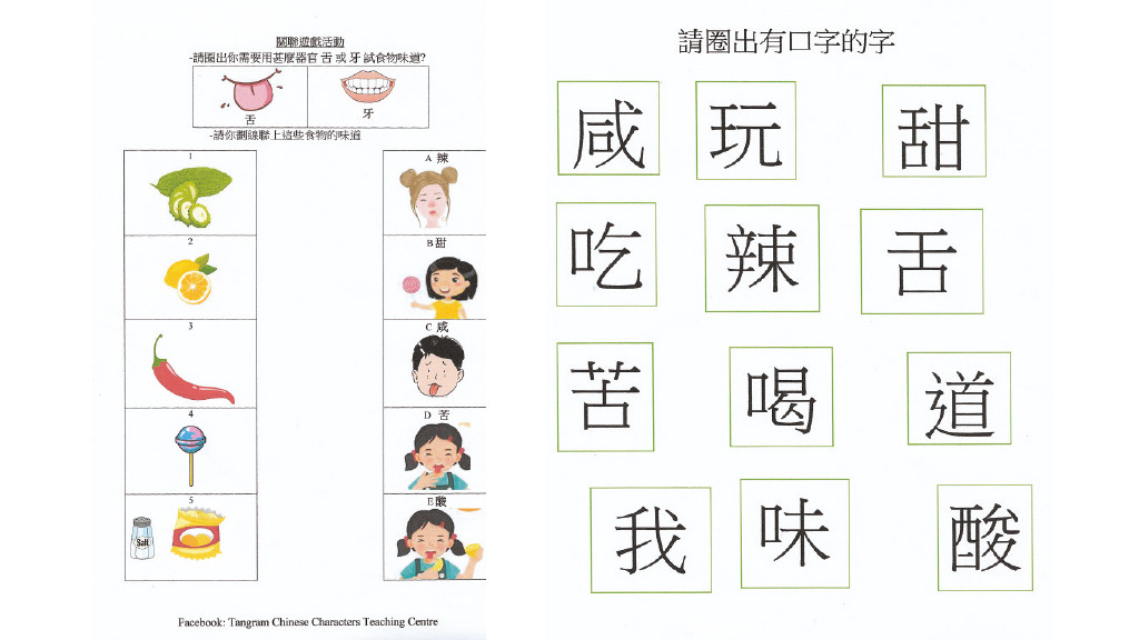 (漢字遊戲室) 舌頭、牙齒與味道