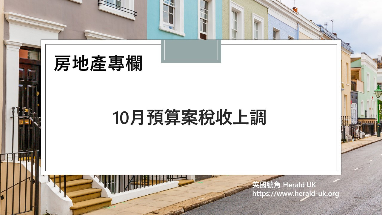 (房地產) 10月預算案稅收上調
