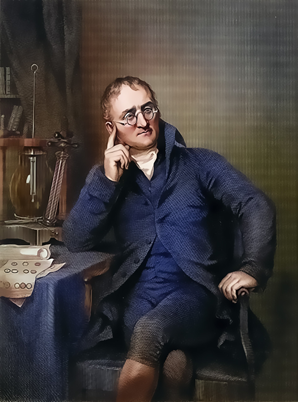 約翰‧道爾頓發現原子重量