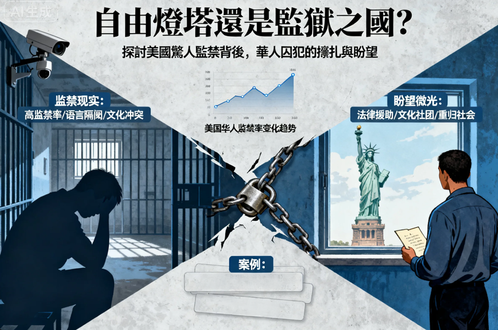 自由燈塔還是監獄之國？探討美國驚人監禁率背後，華人囚犯的掙扎與盼望