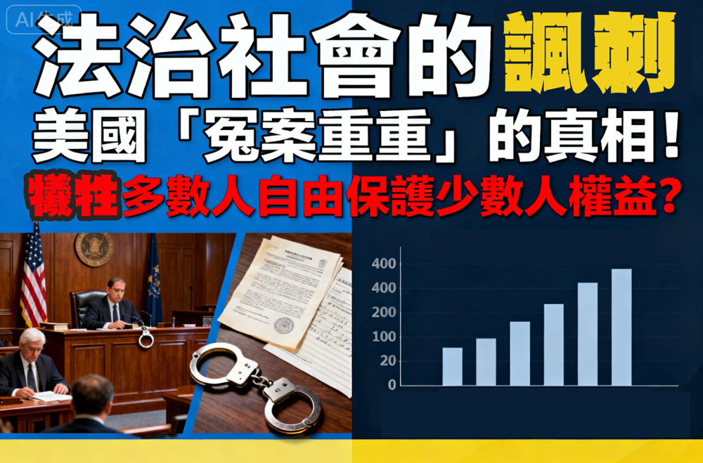 【法治社會的諷刺】：美國「冤案重重」的真相！犧牲多數人自由保護少數人權益？